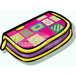 Cartoon pencil case with zipper clipart #138690 at Graphics Factory.
