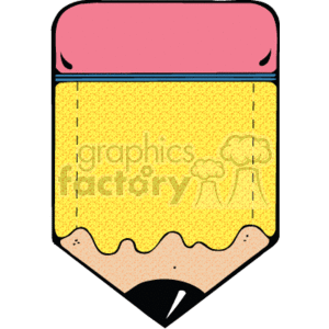 Fat little cartoon pencil clipart. Royalty-free image # 139269