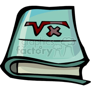 Math book clipart. Commercial use image # 139325