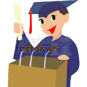 0_Graduation074 clipart. Commercial use image # 139458