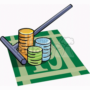 poker chips on roulette table clipart. Royalty-free image # 139781