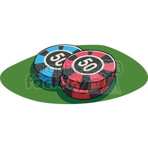 50 dollar poker chip clipart. Commercial use image # 140157