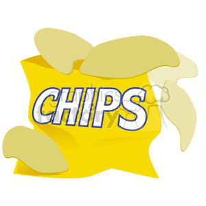 big bag of potato chips clipart. Commercial use image # 140288
