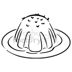 black and white flan clipart. Royalty-free image # 141233