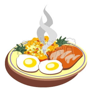  food breakfast   1004food004 Clip Art Food-Drink cartoon hot steam