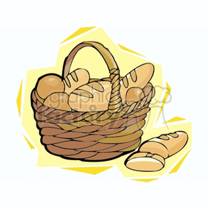   food bread loaf loafs basket baskets  bread15.gif Clip Art Food-Drink Bread 