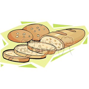   food bread loaf loafs sliced slice slices  bread5121.gif Clip Art Food-Drink Bread 