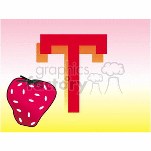   strawberry strawberries t food dessert  DESSERTSTITLE07.gif Clip Art Food-Drink Candy 
