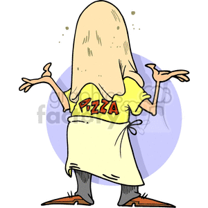 chef with pizza dough on his head clipart. Royalty-free image # 141602
