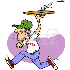   pizza deliver guy food delivery fast  Pizza011.gif Clip Art Food-Drink Commercial eating+out 