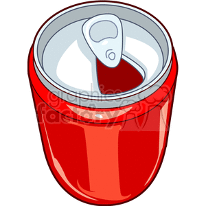   beverage beverages drink drinks can cans pop soda beer  can201.gif Clip Art Food-Drink Drinks red