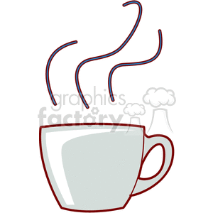 steaming coffee cup clipart. Commercial use image # 141711
