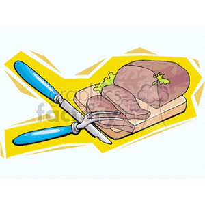   meat cutting board food cooking cook  bacon.gif Clip Art Food-Drink Meat 