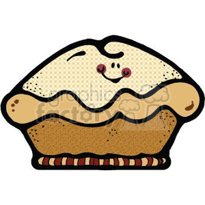 Happy baked pie clipart. Commercial use image # 142186