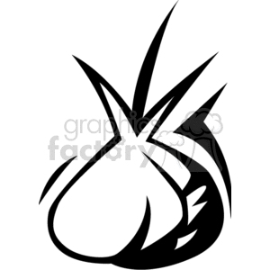 black and white onion clipart.