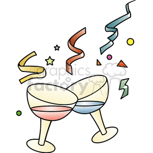two champagne glasses  clipart. Royalty-free image # 142574