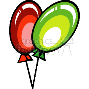 Red and green balloon clipart. Royalty-free image # 142588