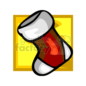 clipart - Red and White Stocking.