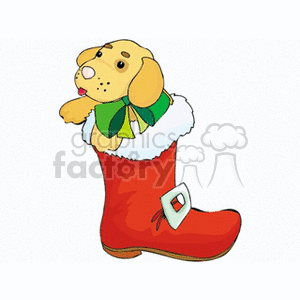   christmas xmas holidays gift gifts present presents stocking stockings dog dogs  gift131.gif Clip Art Holidays Christmas 