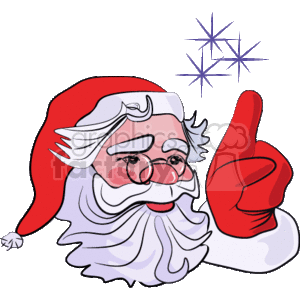 Santa Claus pointing up clipart. Royalty-free image # 143186
