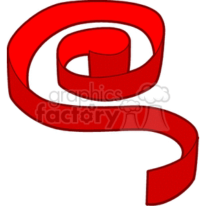 red ribbon clipart. Commercial use image # 143215