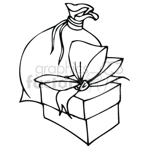  christmas xmas winter gifts   Spel107_bw Clip Art Holidays Christmas 
