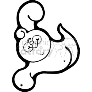 black and white ghost   clipart. Royalty-free image # 144915
