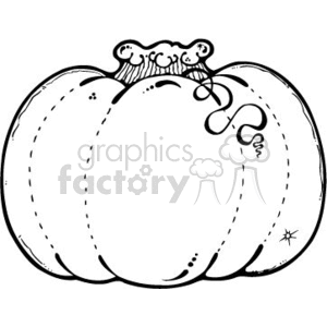 black and white pumpkin clipart. Commercial use image # 144957