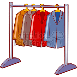   coat rack hangers hanger coats racks clothing clothes  clothes201.gif Clip Art Household 