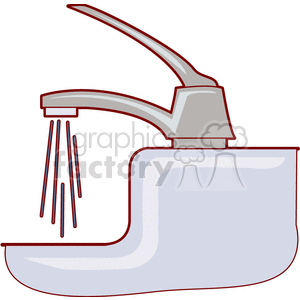   water sink faucet faucets sinks  faucet300.gif Clip Art Household 