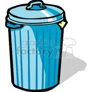   garbage can cans trash  trash-can0001.gif Clip Art Household 