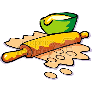 dough-rolling-pin clipart. Commercial use image # 147927