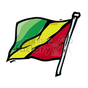 Flag of the Congo clipart. Royalty-free image # 148542
