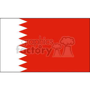 The Flag of Bahrain clipart. Commercial use image # 148582