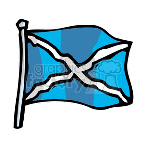 scotland flag and pole clipart. Commercial use image # 148753