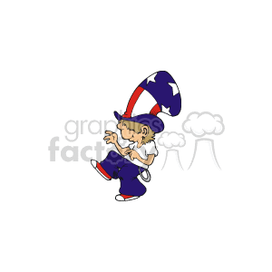 A boy dancing in patriotic dress clipart. Royalty-free image # 149323