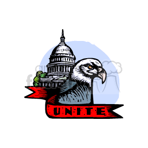 Eagle representing the United States clipart. Commercial use image # 149358