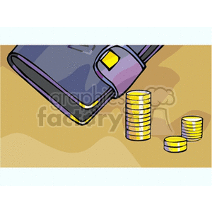   gold coin coins change money stack stacks stacked purse  coinsbag.gif Clip Art Money 