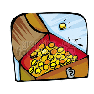   treasure treasures gold coin coins money chest chests  coinsbox.gif Clip Art Money 