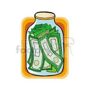jar full of money clipart. Commercial use image # 149782