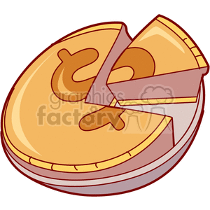   money cash pie pies food profits income  pie301.gif Clip Art Money 