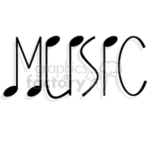   music note notes  MUSICTITLE01.gif Clip Art Music 