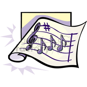   music note notes songs song book books treble clef  notes6.gif Clip Art Music 