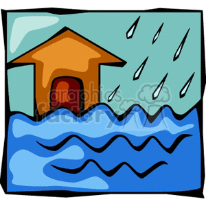 rain flood house houses water raining storm  flood800.gif Clip Art Nature thunderstorm flash flooding hurricane hurricanes flooding 