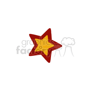 red and yellow cartoon star clipart. Commercial use image # 151013