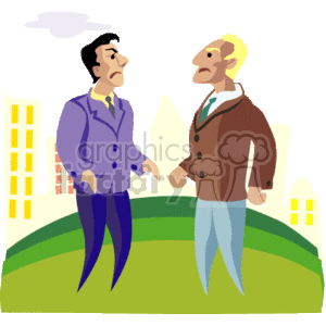 two angry men fighting clipart. Commercial use image # 153403