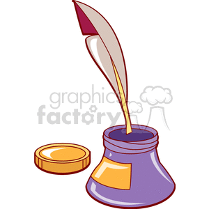   feather feathers pen pens ink  ink201.gif Clip Art Other 