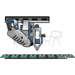 conveyor with a robot arm clipart. Commercial use image # 153628