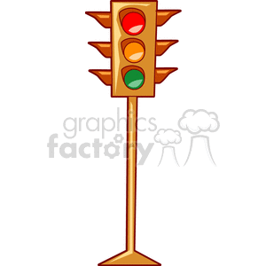 clipart - Standing Traffic Signal.