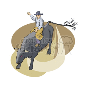   cowboy cowboys bull rodeo old west oldwest bull rider riding bulls people rodeo rodeos animals  cowboy2.gif Clip Art People 